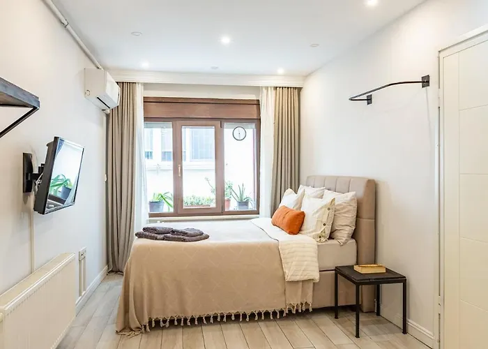 Private Building W Terrace Walk To Taksim & 6 Guests * 伊斯坦布尔