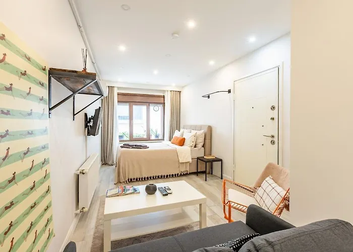 度假居 Private Building W Terrace Walk To Taksim & 6 Guests